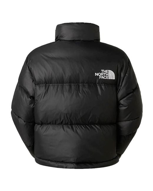 The North Face Black Nuptse Cropped Padded Jacket