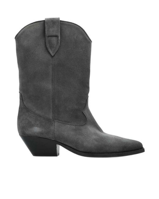Isabel Marant Black Pointed-Toe Ankle Boots