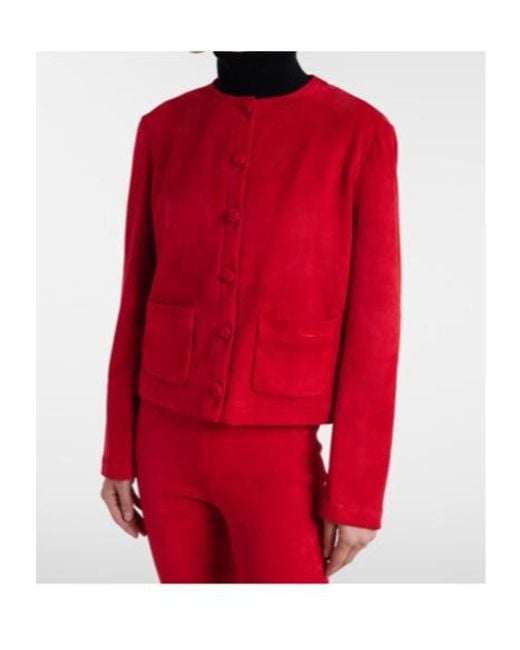 Stouls Red Gabrielle Suede Jacket