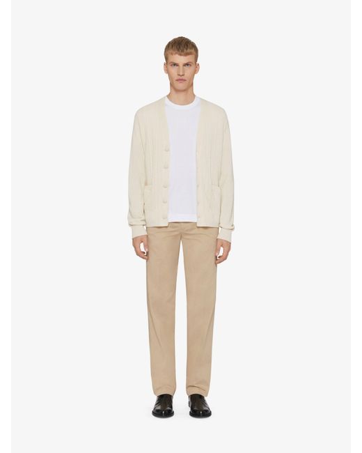 Givenchy White Button-Up Knit Cardigan for men