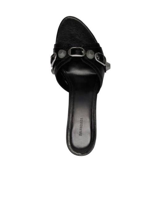 Balenciaga Black Cagole Heeled Sandals
