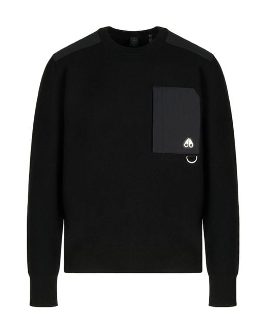 Moose Knuckles Black Elowan Sweater for men