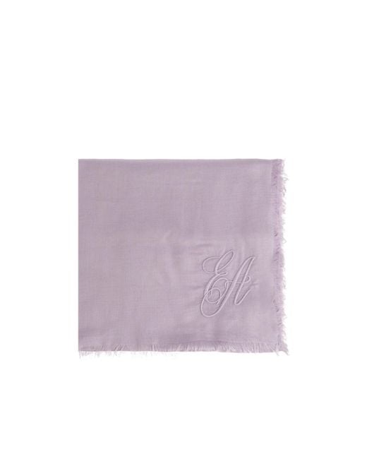 Emporio Armani Purple Rectangular Scarf