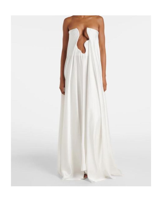 Christopher Esber White Salacia Silk Maxi Dress