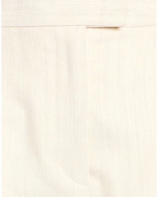 MAX&Co. White Casual Pants With Belt Loops