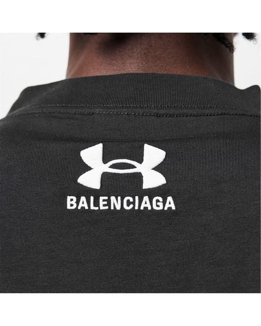 Balenciaga Black X Under Armour Logo T-Shirt for men
