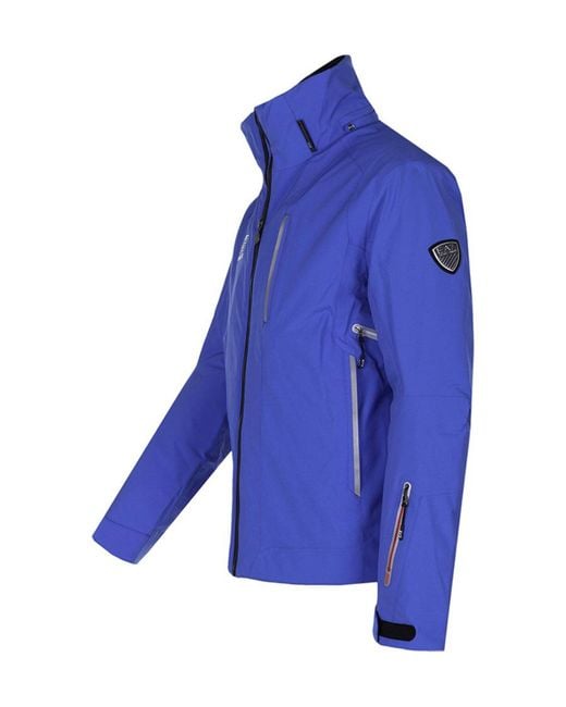 EA7 Blue Logo Long-Sleeved Casual Jacket for men