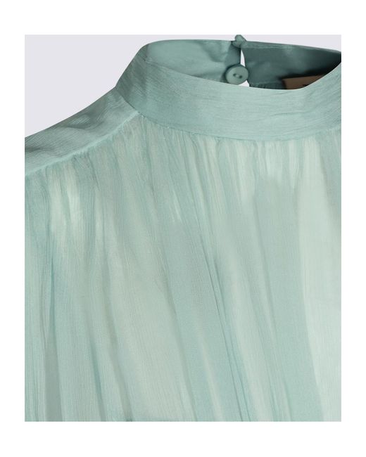 Twinset Green Elastic Waist Dress