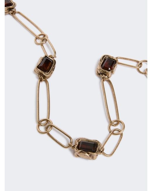 Weekend by Maxmara White Decorative Chain Necklace