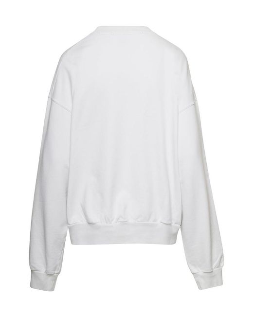 Balenciaga Gray Round Collar Long Sleeve Sweater