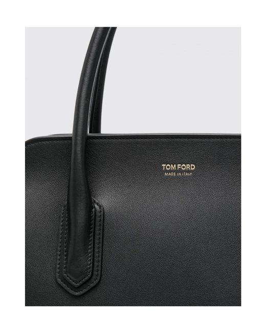 Tom Ford Black Alexander Medium Top Handle Tote Bag