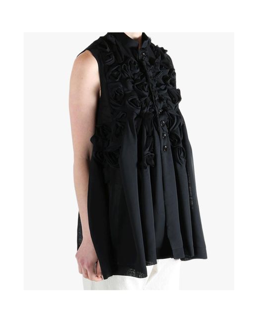 Comme des Garçons Black Comme Des Garçons Tao Rose Embellished Button Vest