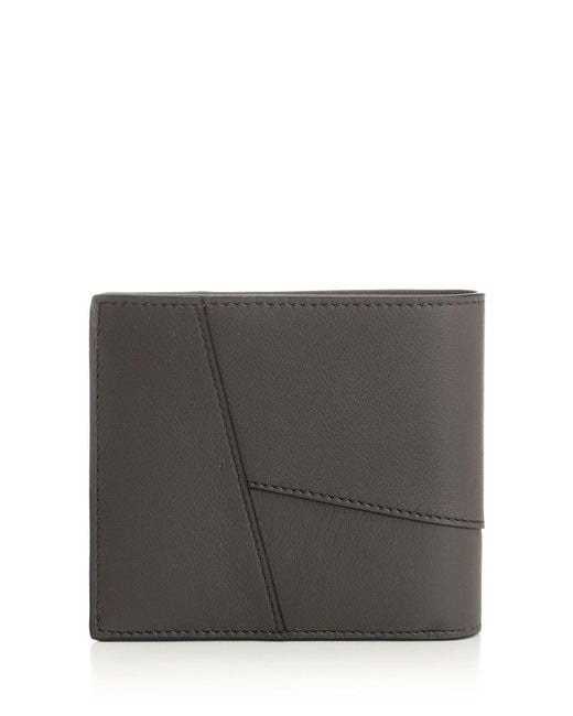 Loewe Black Logo Embossed Puzzle Bifold Wallet for men