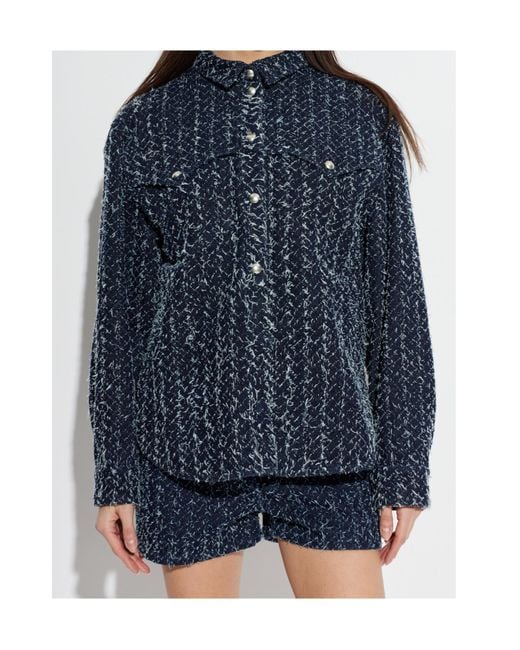 IRO Blue Long-Sleeved Casual Jacket