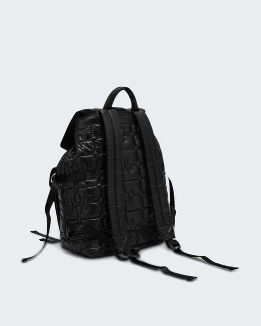 Ganni Black Quilted Backpack