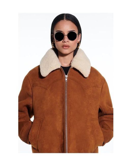 Stand Studio Brown Lillee Zip-Up Coat
