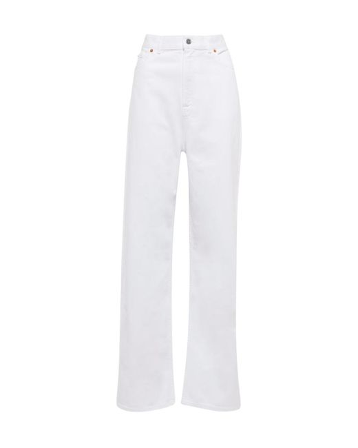 Valentino White High-Rise Wide-Leg Jeans
