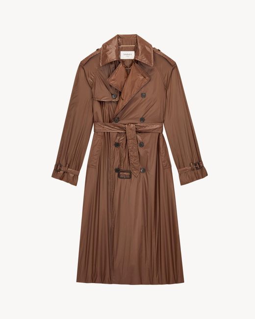 Saint Laurent Brown Trench Coat