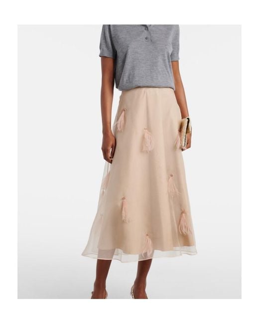 Dorothee Schumacher Natural Organza Midi Skirt