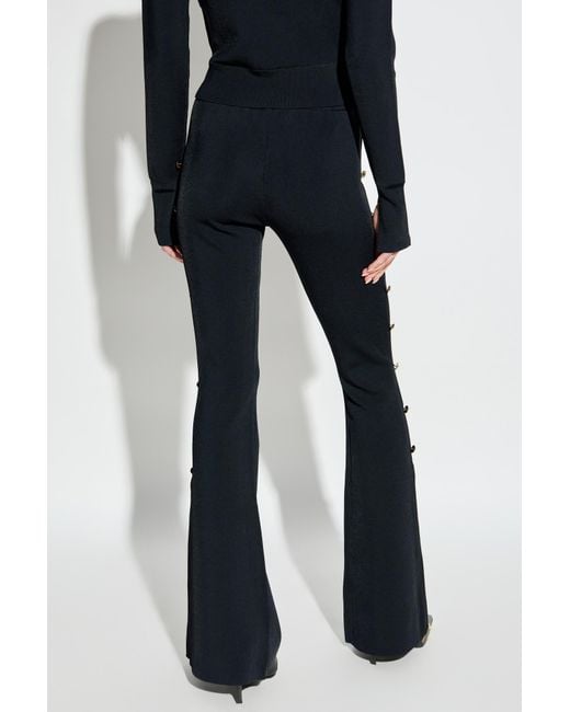 Versace Jeans Blue Couture Button-Detail Flare Pants