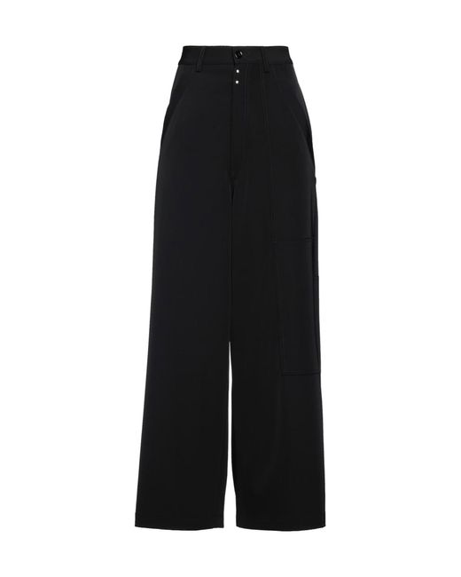 MM6 by Maison Margiela Black Minimalist Slim-Fit Solid-Color Pants