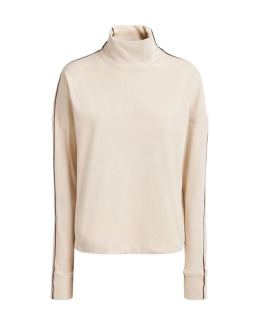 Varley White Rona High Neck Sweatshirt