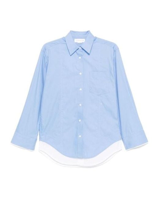 Victoria Beckham Blue Long-Sleeved Shirt