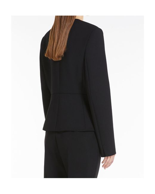 Max Mara Black Round-Necked Jacket