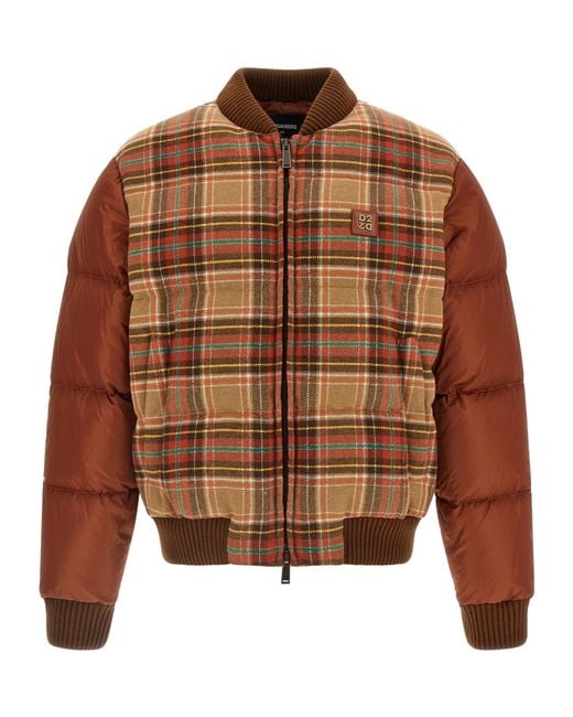DSquared² Brown 'D2 Upside Down' Bomber Jacket for men