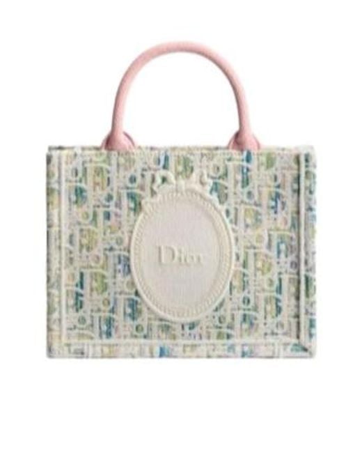 Dior Metallic Book Tote Mini Handbag