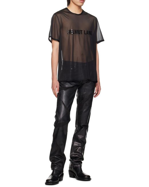 Helmut Lang Gray Front Logo T-Shirt