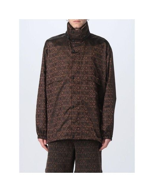 Moschino Brown Long-Sleeved Casual Jacket for men