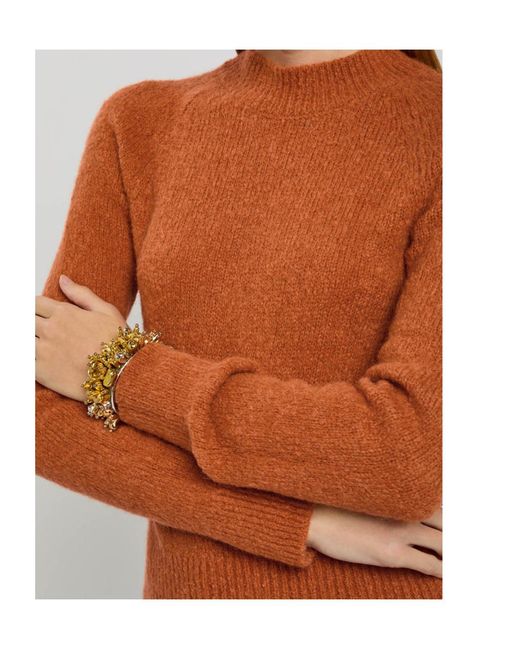 Dries Van Noten Brown Alpaca Wool Blend Sweater
