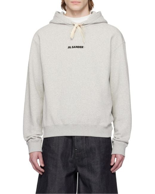 Jil Sander White Hoodies for men