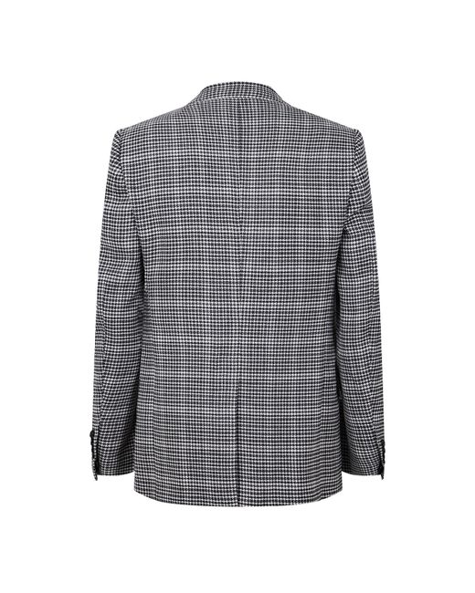 Tom Ford Gray Houndstooth Blazer With Notch Lapels for men