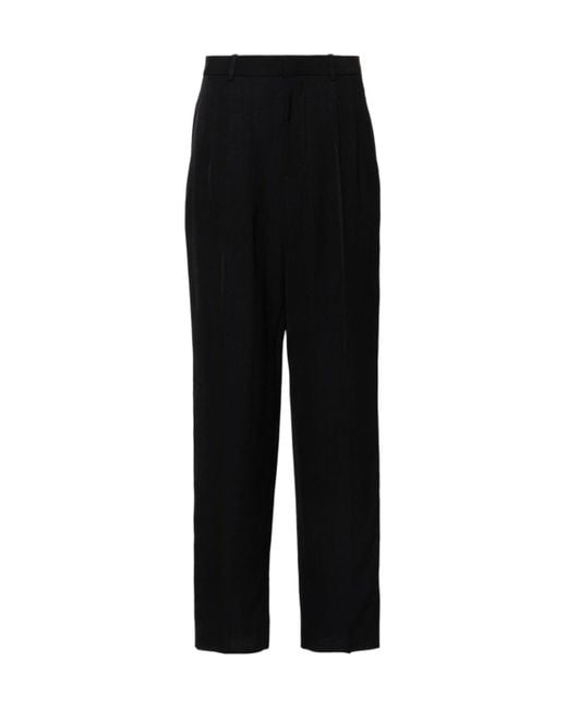 Bottega Veneta Black Straight Casual Pants