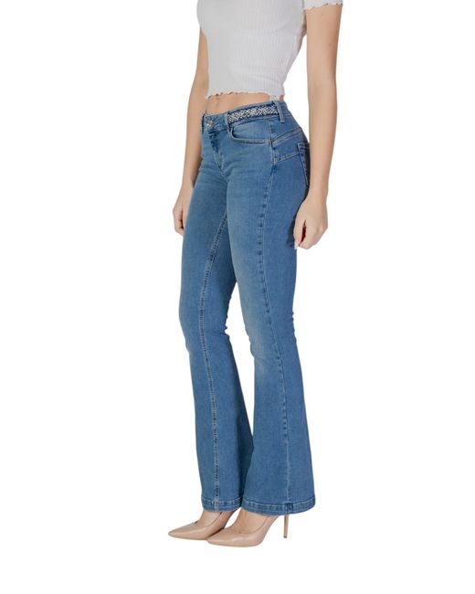 Liu Jo Blue Denim Trousers With Belt Loops