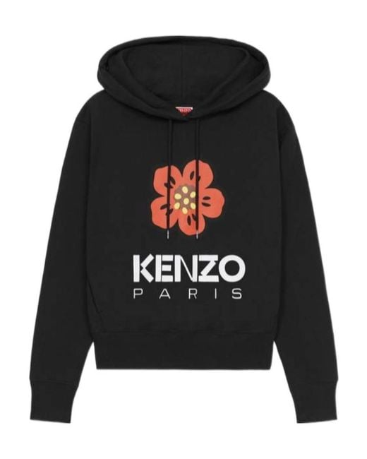 KENZO Black Boke Flower Drawstring Hoodie