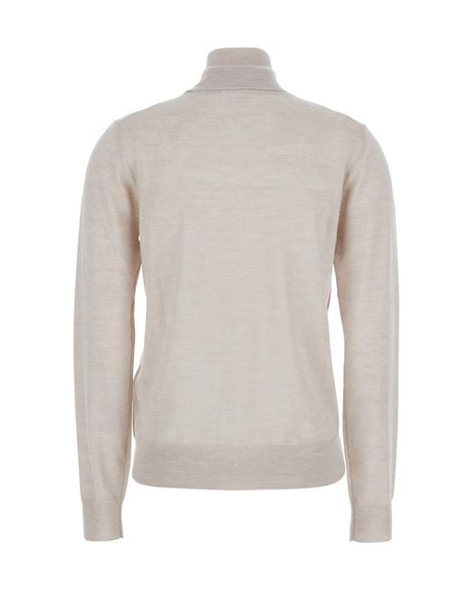 P.A.R.O.S.H. White Turtleneck Knitted Jumper