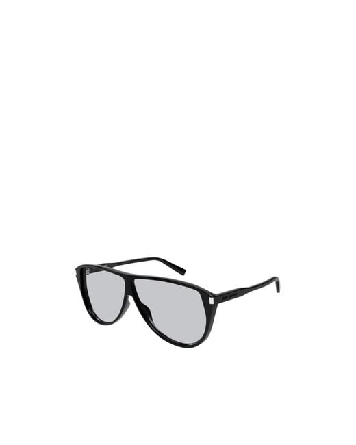 Saint Laurent Black Eyewear Gaspar Pilot Frame Sunglasses for men