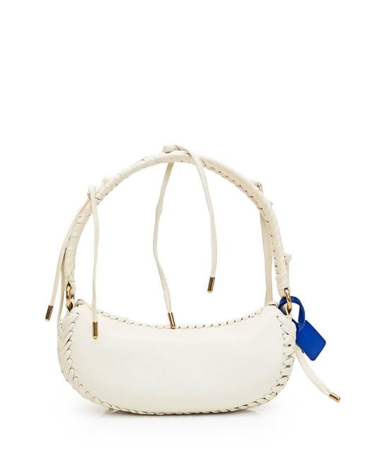Off-White c/o Virgil Abloh White Braided-Trim Top Handle Bag