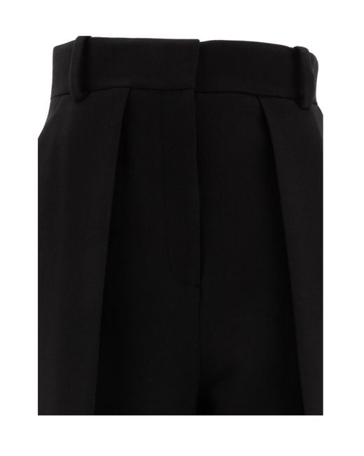 Khaite Black Belt-Loop Casual Pants
