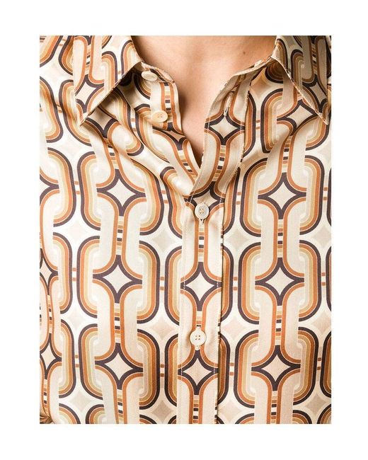 Céline Natural Silk Multi-Color Printed Shirt