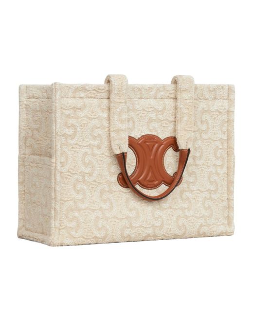 Céline White Large Cabas Thais
