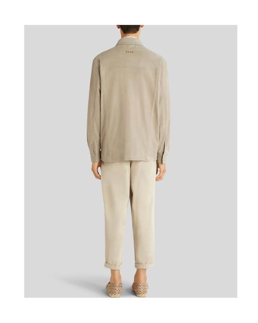 Etro Natural Buttoned Long-Sleeved Shirt for men
