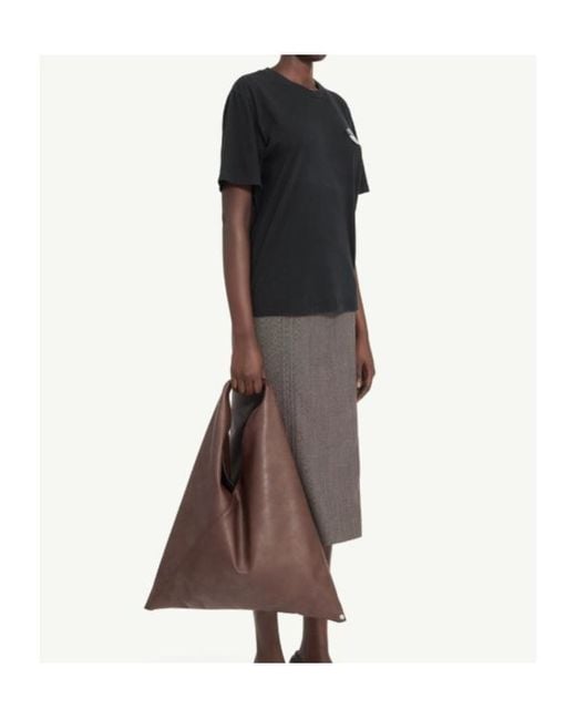 MM6 by Maison Margiela Black Numeric Signature Crewneck T-Shirt