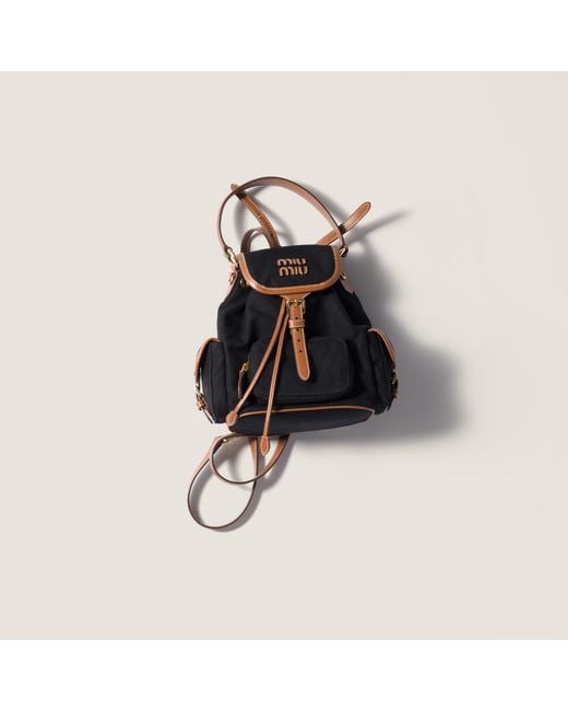 Miu Miu Black Logo-Detailed Backpack
