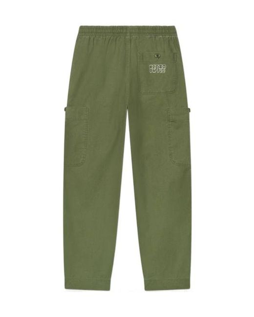 KENZO Green Elephant Logo' Embroidered Cargo Jogpants for men