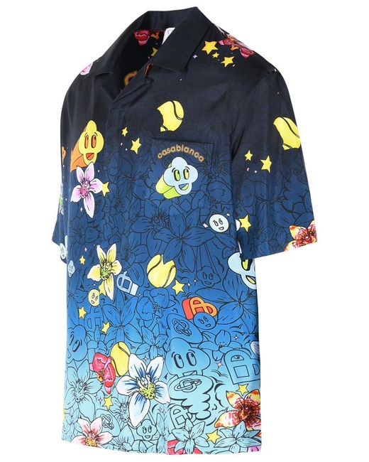 Casablanca Blue Collage D'Icones Shirt for men