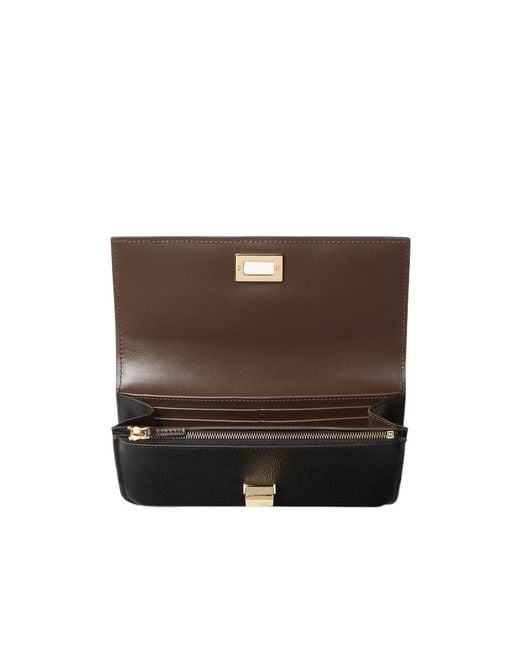 Fendi Black Turn-Lock Continental Wallet
